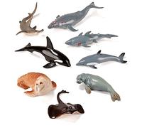 Miniland - Bote con Animales Marinos, 8 Figuras (27460)