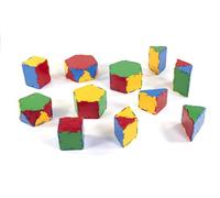 Miniland - Conexion: Set prismas, 84 Piezas en Bote con asa (32123)