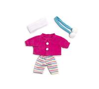 Miniland Conjunto Frio Chaqueta 21CM Vestido para muñecos de 21 cm, Color rosa 31678