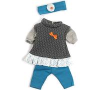 Miniland Conjunto Entretiempo Gris Vestido para muñecos de 40cm, Color, 38-40 cm 31560
