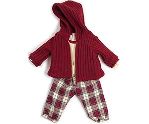 Miniland Conjunto Frio Pantalon Vestido para muñecos de 40cm, Color Rojo 38-40 cm 31557