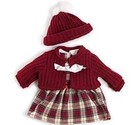 Miniland Conjunto Frio Vestido para muñecos de 38 cm, Color rojo 31558