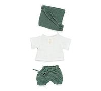 Miniland Dolls: Conjunto para bebé Dolls de 32 cm. Modelo Chico Forest 31649, Verde Y Blanco