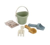 Miniland Cubo de Playa Bebé con Pala y Rastrillo Multicolor - Baby Cool | Para arena y nieve, Palas de playa, Set playa niños, Uso en arenero infantil, Desde 18 meses, Polipropileno
