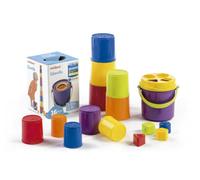 Miniland cubos apilables bebe +12 meses, diez bloques de colores para