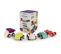 Miniland Eco Minimobil 12cm 5und. Set de 5 vehículos Fabricados en España con Materiales sostenibles y Resistentes.
