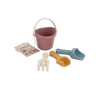 Miniland - Eco Set de Arena Bebé Multicolor Warm para Jugar en la Playa. Juguetes de Arena de Playa, Juguetes Playa Bebe con Cubo, Juego Cubo y Palas Playa.