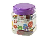 Miniland_Educational 31767 154213 - Bote con Formas ensartables, 80 Piezas