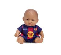 Miniland - Muñeco FC Barcelona 21 cm con Equipación Oficial Blaugrana, Muñeco Barça Fútbol Articulado y Coleccionable, Licencia Oficial (Latino)