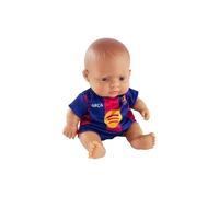 Miniland - Muñeco FC Barcelona 21 cm con Equipación Oficial Blaugrana, Muñeco Barça Fútbol Articulado y Coleccionable, Licencia Oficial (Latino)