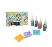 Miniland Jelly Gloop - Kit Creativo para Crear Figuras de Gel que Brillan en la Oscuridad, Juego Sensorial con Agua y Colores, Manualidades para Niños y Niñas +6 Años | Dino World