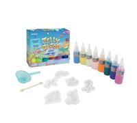 Miniland Jelly Gloop - Kit Creativo para Crear Figuras de Gel que Brillan en la Oscuridad, Juego Sensorial con Agua y Colores, Manualidades para Niños y Niñas +6 Años | Universe