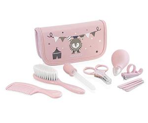 Miniland - Juego de cortaúñas para bebé, Juego de pedicura para bebé, Kit de aseo para bebé (Rose)
