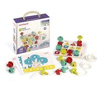 Miniland - Juego de Pinchos con Formas básicas, Encajar y enlazar. Eco-Friendly