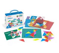 Miniland Set 4 Tangram para Mesa de luz. con Actividades, Multicolor, Medium (32163)