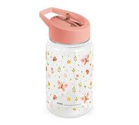 Miniland Kiddie Bottle Butterfly - Botella Infantil Tritán 500 ml / 450 ml con Pajita | Resistente y Ligera | Desmontable | Personalizable con Medidor | Sin BPA y Apta para Lavavajillas