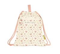 Miniland Kiddie Sack Butterfly - Mochila Infantil Tipo Saco Impermeable | Ligera y Resistente | Con Bolsillos y Cierre de Cordón | Lavable y Personalizable | Ideal para el Colegio