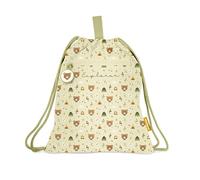 Miniland Kiddie Sack Explorer - Mochila Infantil Tipo Saco Impermeable | Ligera y Resistente | Con Bolsillos y Cierre de Cordón | Lavable y Personalizable | Ideal para el Colegio