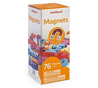 Miniland Letras Magnéticas Mayúsculas, 76 Piezas, Colores Surtidos, Piezas Magnéticas, Recursos para El Aula | Magnets 76 Pieces