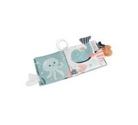 Miniland - Libro Sensorial de Tela para Bebés: Texturas, Formas y Motivos Marinos para Estimulación Táctil y Visual Desde 0 Meses (Ocean)