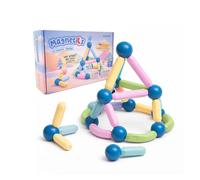 Miniland Magnetics 34 Piezas - Juego de Construcción Magnético para Niños, Bloques Magnéticos Educativos, Juguete Stem para Desarrollar Creatividad y Lógica, +2 Años