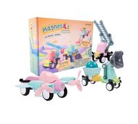 Miniland Magnetics Vehicles 25 Piezas - Juego de Construcción Magnético con Vehículos, Bloques Magnéticos para Niños, Juguete Educativo Stem para Construir Coches y Camiones, +3 Años