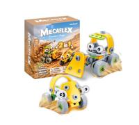 Miniland Mecaflex Excavadora - Juego de Construcción con 55 Piezas Flexibles + 2 Herramientas, Vehículo Articulado para Montar, Juguete Educativo Stem, 4-9 Años