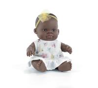 Miniland Muñeca africana de 21cm. Fabricada en España con aroma a vainilla. Anatomicamente correcto. My Friends & Me collection