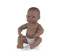 Miniland - Muñeca bebé recién Nacido Latinoamericana Niña de Vinilo Suave de 40cm con rasgos étnicos y sexuado para el Aprendizaje de la Diversidad con Suave y Agradable Perfume.