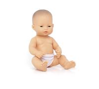 Miniland - Muñeca bebé Asiática 32 cm Vinilo suave, rasgos étnicos y sexuado, perfume suave