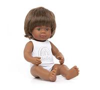 MINILAND Muñeco bebé Aborigen Australiano niño de 38cm, Fabricado en Vinilo Suave. Presentación en Caja con Ropa Interior
