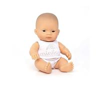Miniland- Baby Asiático Niño 21cm Muñeco, Color real (31145)
