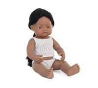 Miniland: Muñeco bebé Nativo Americano niño de 38cm Fabricado en España de Forma Artesanal en Vinilo Suave en Caja con Ropa Interior Dolls.