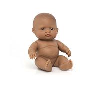 Miniland Muñeco Bebé Piel Media 21 cm para Imaginar y Aprender