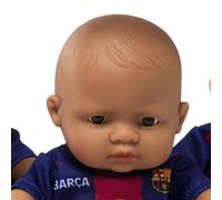 Miniland - Muñeco FC Barcelona 21 cm con Equipación Oficial Blaugrana, Muñeco Barça Fútbol Articulado y Coleccionable, Licencia Oficial (Latino)