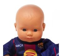 Miniland - Muñeco FC Barcelona 21 cm con Equipación Oficial Blaugrana, Muñeco Barça Fútbol Articulado y Coleccionable, Licencia Oficial (Caucásico)