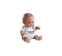 Miniland - Muñeco Real Madrid 21 cm con Equipación Oficial Blanca, Muñeco Fútbol Articulado y Coleccionable, Licencia Oficial (Latino)
