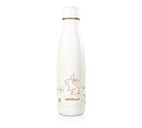 Miniland Natur Bottle Bunny 500ml. Botella térmica de acero inoxidable, que mantiene la temperatura más de 24 horas. 89346