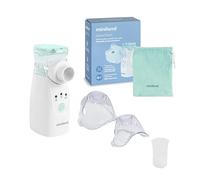 Miniland Nebulizador Bebé Portatil y Silencioso, Blanco - Nebuclean | Apto para Bebe, Niños y Adultos, Nebulizador Pediatrico Recargable, Tecnología Mesh, Incluye Mascarillas y Bolsa