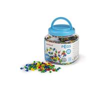 Miniland- Pegs 10 mm (2.600 Piezas) -Primary Colors Divertido Juego de mosaicos, Multicolor (31810)