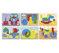 Miniland Pegs 15 mm: Pack de 6 Modelos (Juguetes) - Primary Colors