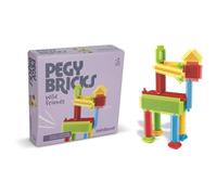 Miniland - Pegy Bricks: Wild Friends - Juego de Construcción Infantil con 22 Piezas Grandes para Crear un Jinete y su Caballo, Estimula la Imaginación y la Motricidad, Desde los 2 Años