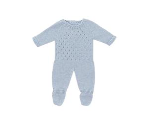 Miniland Pijama Azul de Punto para muñeco de 38cm. Fabricado en España con Textil Reciclado. Miniland Dolls.