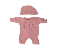 Miniland - Ropa para Muñeca de 32 cm, Accesorio de Ropa para Muñecos, Pijama con Gorro (Rosa)