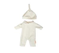 Miniland - Ropa para Muñeca de 38 cm, Accesorio de Ropa para Muñecos, Pijama con Gorro (Beige)