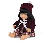 Miniland ropita y complementos Set de regalo: Muñeca bebé con rasgos asiáticos y conjunto de vestido con chaqueta y gorrito. (31206) , color/modelo surtido
