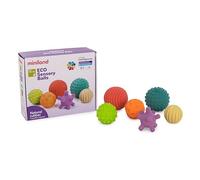 Miniland Sensory Balls, Bolas Sensoriales Para Bebés De Caucho 100 Natural Unisex, Multicolor, 7cm