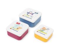 Miniland Set de 3 Fiambreras Infantiles Vuelta al Cole - FC Barcelona | Incluye Tuppers 230ml + 350ml + 540ml, Apto para lavavajillas, Diferentes Tamaños, Recipiente Comida Bebé