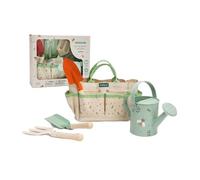 Miniland Set de Jardinería Infantil - Herramientas de Jardinería para Niños con Bolsa, Pala, Paleta, Rastrillo y Regadera, Juego Educativo para Aprender a Cuidar Las Plantas +3 Años