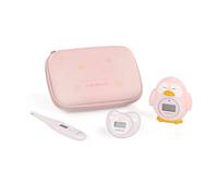 Miniland Set de Tres Termómetros Digital para Bebé con Práctico Neceser | Termómetro Chupete | Termómetro Corporal | Termómetro Baño | Thermokit (Candy)